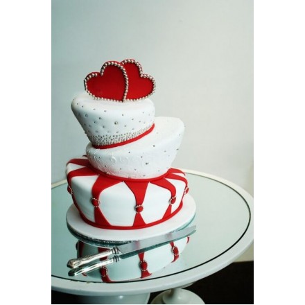 Торт на День Святого Валентина "Сердца: Вместе навсегда"