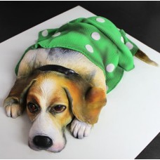 Торт "Собака бассет-хаунд"