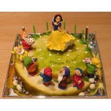 Детский торт "Белоснежка и семь гномов"
