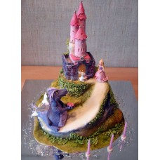 Детский торт "Принцесса и Дракоша"