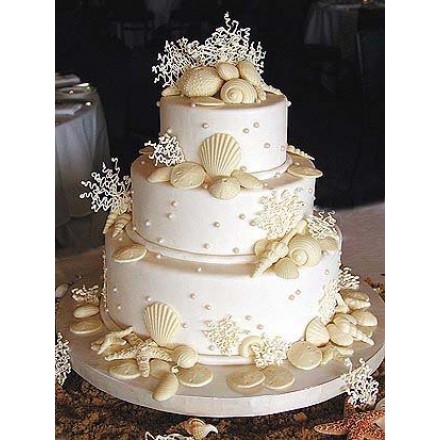 Свадебный торт "Морские ракушки"
