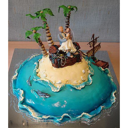 Свадебный торт "Райский остров"
