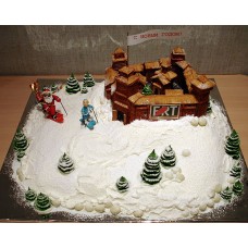 Торт "Дом Деда Мороза"