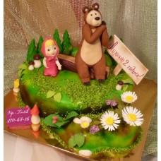 Детский торт "Маша и Медведь"