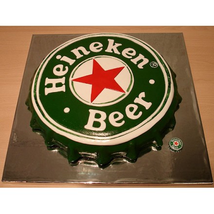 Корпоративный торт  "Крышка Heineken"