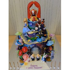  Детский торт "Алиса в Стране Чудес"