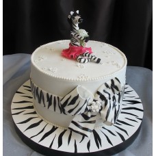 Детский торт "Зебра на шляпе"