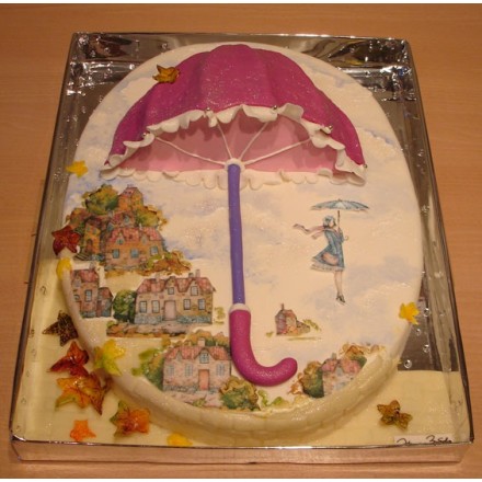 Детский торт "Зонтик Мэри Поппинс"