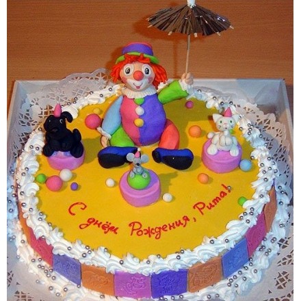 Детский торт "Веселый клоун"
