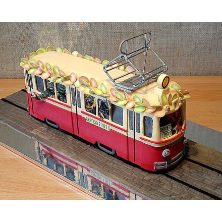 Детский торт "Трамвайчик"
