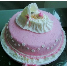 Детский торт "Коляска с новорожденной"