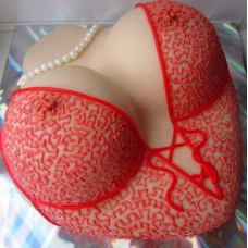 Эротический торт "Красное кружево"
