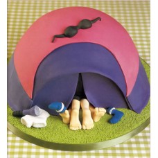 Эротический торт "Развлечение в палатке" 