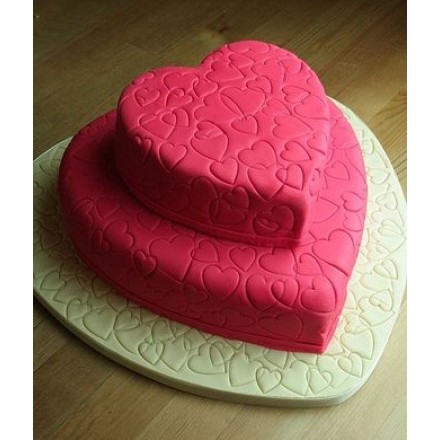 Торт "Розовые сердечки"