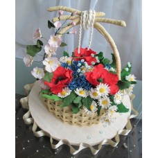 Торт "Корзина с полевыми цветами"
