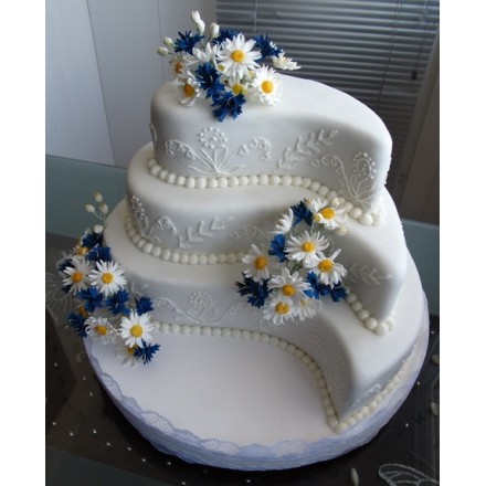 Торт для молодоженов "Ромашковая свадьба"