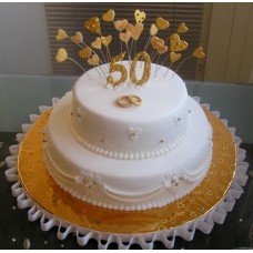 Торт "Золотая свадьба"