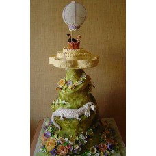 Свадебный торт "На воздушном шаре"