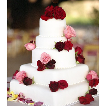 Свадебный торт "Цветочное искушение"