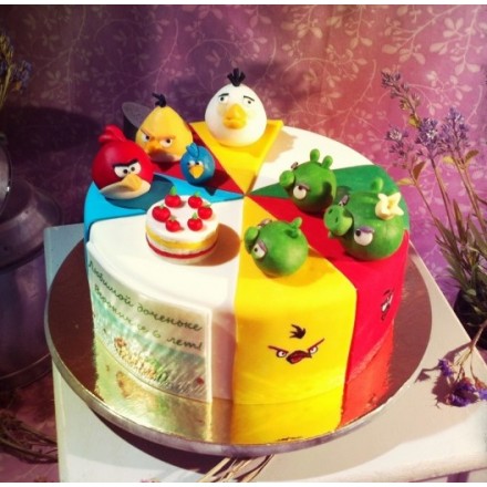 Детский торт "Angry Birds" №2