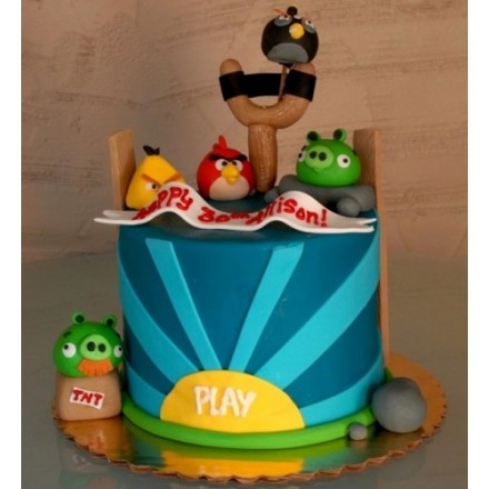 Детский торт "Angry Birds" №6