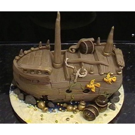 Детский торт "Затонувший корабль"