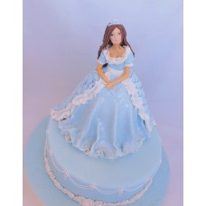 Детский торт "Принцесса в голубом платье"