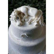 Новогодний торт на заказ "Снежная лошадка"