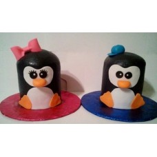 Пирожные на Новый год "Пингвинчики Лоло и Пепе"