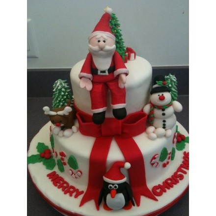 Новогодний торт на заказ "Рождественский Санта"