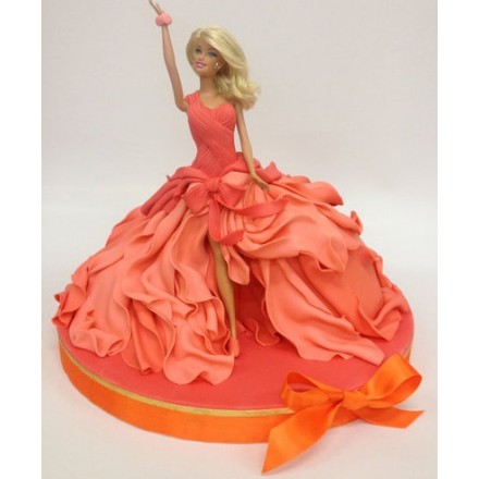 Детский торт "Барби Принцесса на вечеринке"