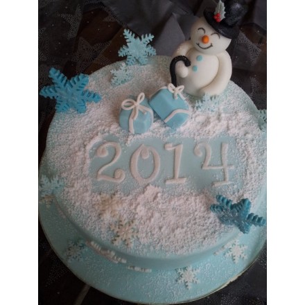 Новогодний торт на заказ "Снеговик 2022"