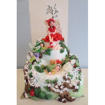 Новогодний торт "Зимняя фея"