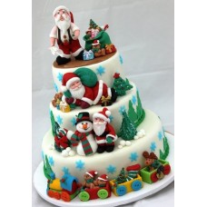 Торт "Дед Мороз и снеговик"