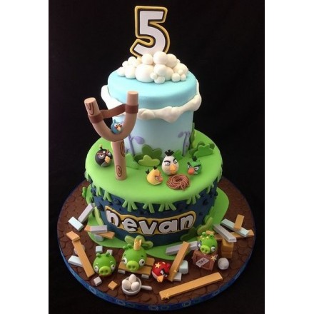 Детский торт "Angry Birds" №8