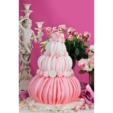 Свадебный торт "Розовый бутон"