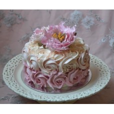 Торт на юбилей "Кремовые розы"
