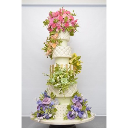 Свадебный торт "Сочные цветы"