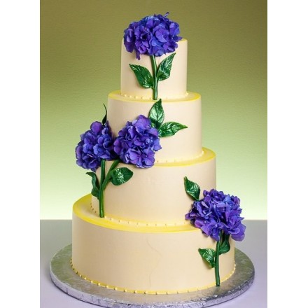 Свадебный торт "Фиолетовая гортензия"