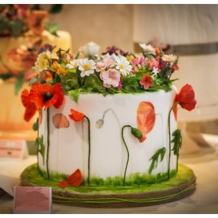 Торт "Разновидные цветы"