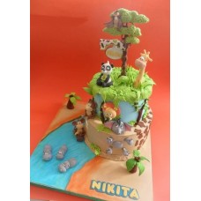 Детский торт "Малыши зоопарка"