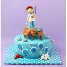 Детский торт "Юный рыбак"