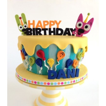 Детский торт "Веселый День Рождения"