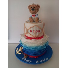 Детский торт "Медведь моряк"