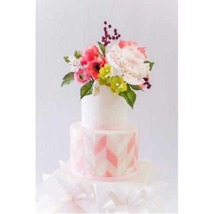 Свадебный торт "Цветочный вальс"