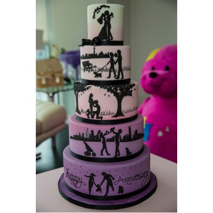 Свадебный торт "Счастливый путь"