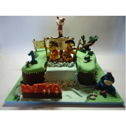 Детский торт "Винни пух- пират"