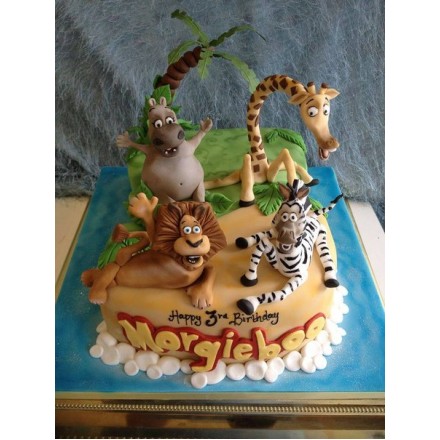 Детский торт "Мадагаскар 2"