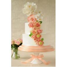 Свадебный торт "Персиковые розы"