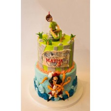Детский торт "Питер Пен и капитан"